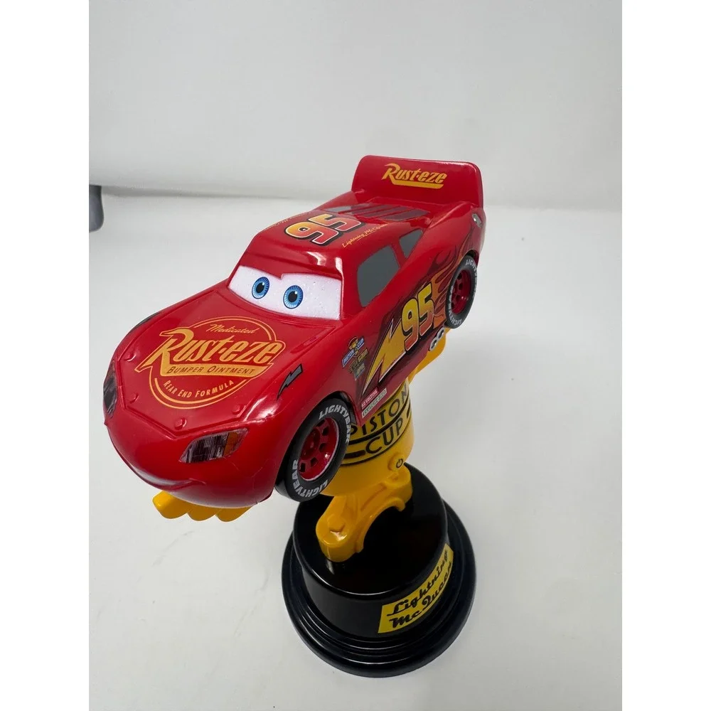 Disney Pixar Cars Lightning McQueen Piston Cup Trophy Toy Red 95 Race Car